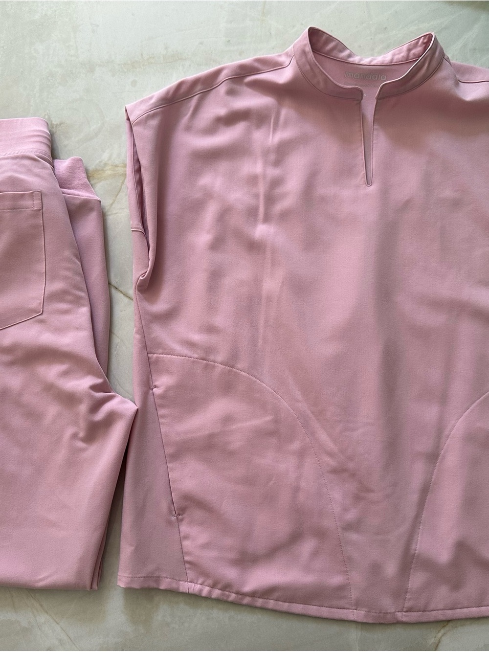 Sleeveless Pink Track Top & Jogger scrubs